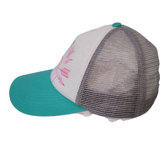 O’Neill trucker hat snapback gray aqua pink arrow design - Picture 5 of 6
